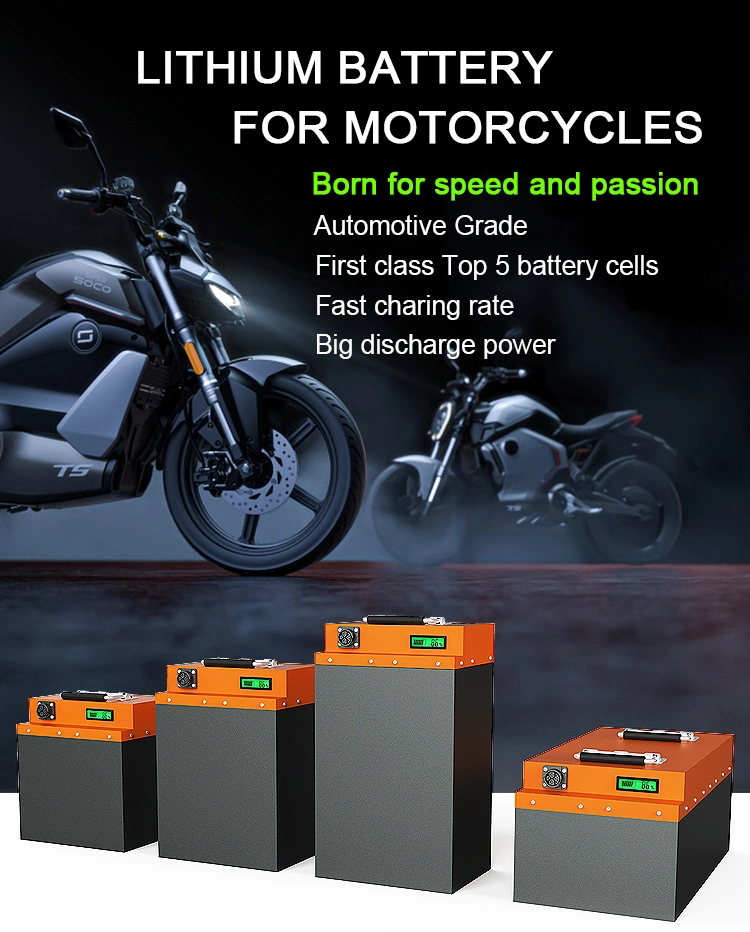 Batteria di Li Ion Battery Battery 48V 60V 72V 20ah 30ah 40ah 50ah 60ah LiFePO4 del litio per il motociclo elettrico del motorino